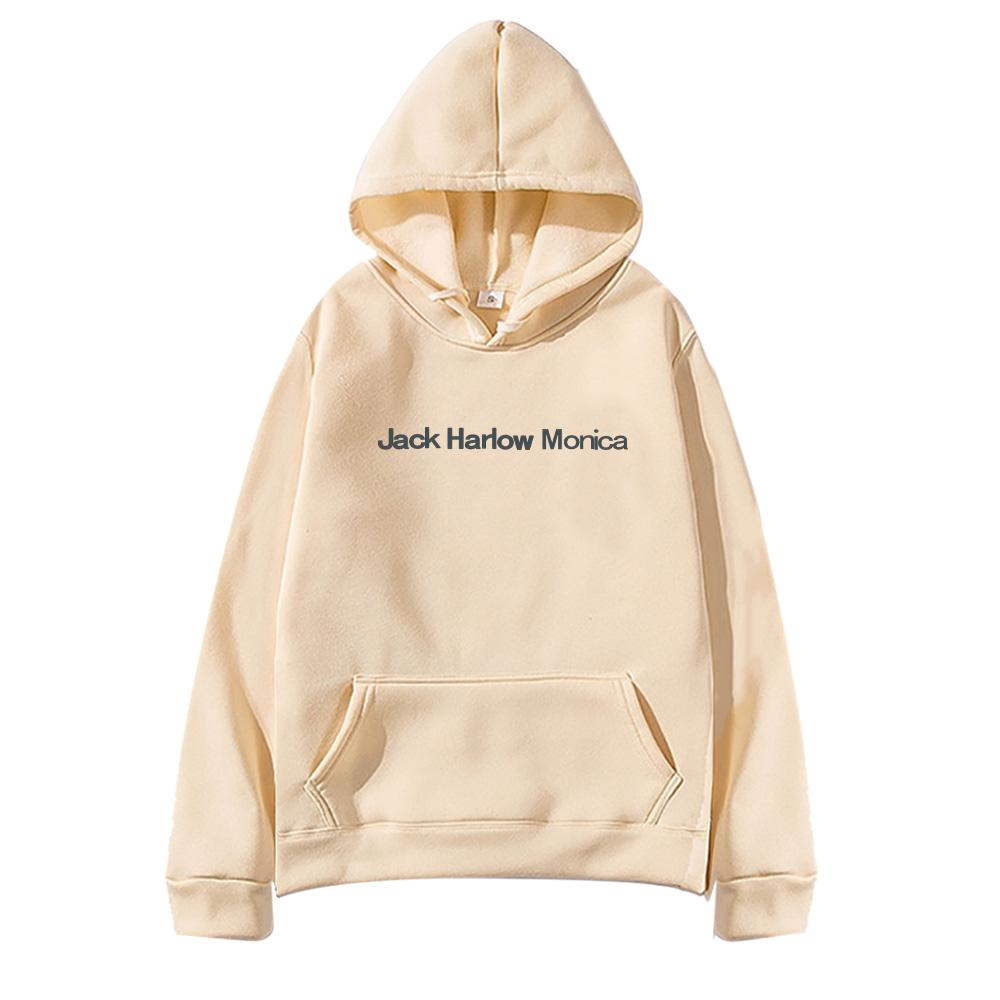 Jack Harlow Monica Logo Pullover Hoodie Damen Herren Lässig High Street Sweatshirts Herbst Winter Langarm Kleidung Oversized Op
