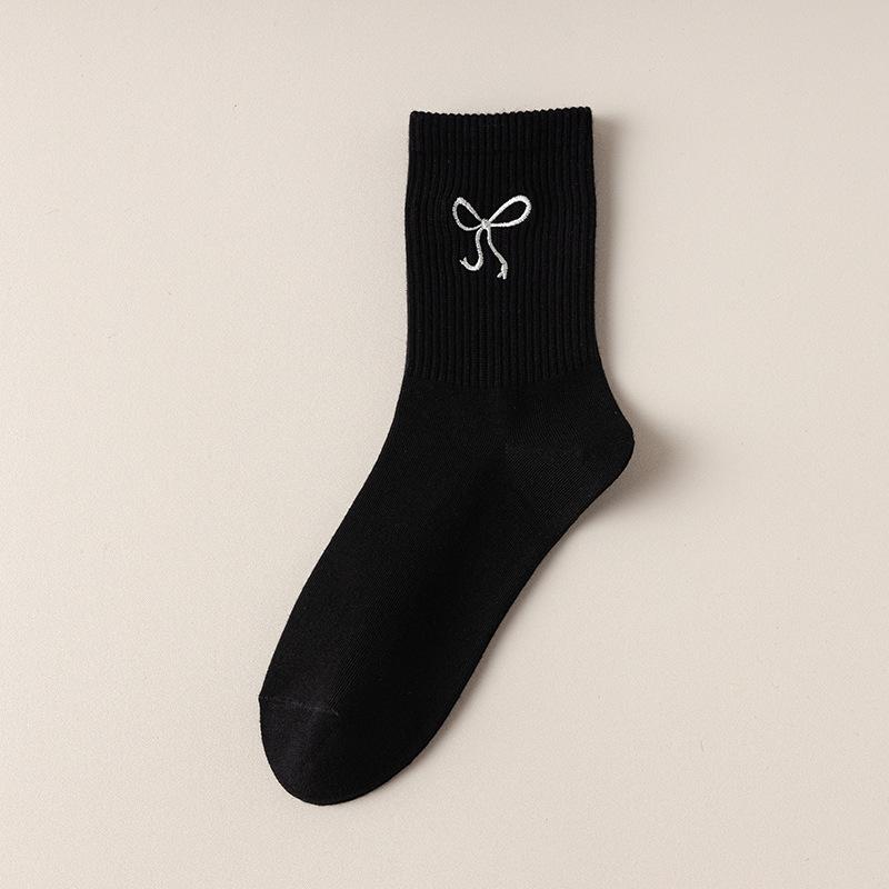 Female Spring and Autumn Trend Sweet All Build In The Tube Pile Pile Cotton Socks