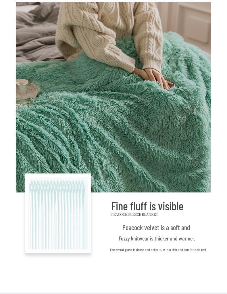 Plush Velvet Double-Layer Blanket for Kids Sofa or Quilt Cover