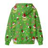 Women's Fashion Casual Christmas Print Hooded Sweatshirt with Pockets