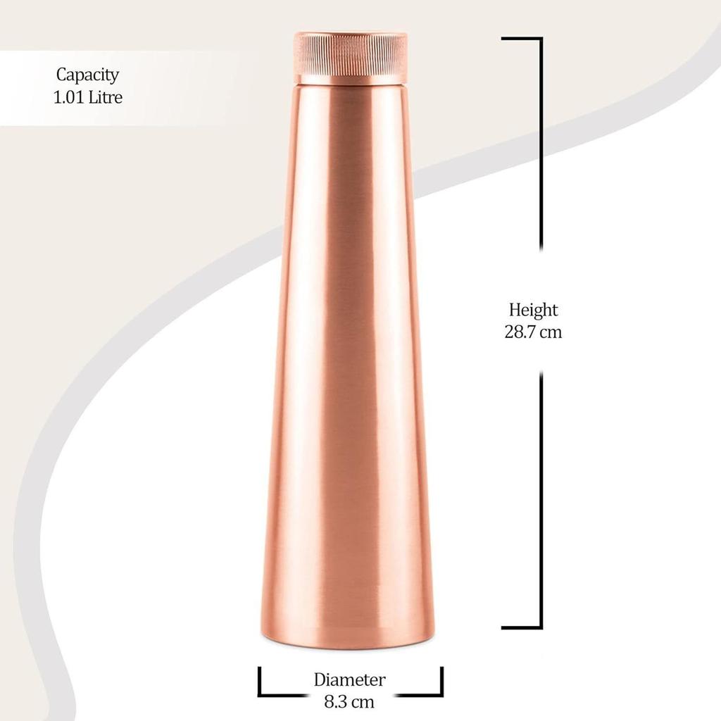 Copper Delight 1000 Wasserflasche, 915 ml, 1 Stück, Kupfer, auslaufsicher, Büroflasche, Fitnessflasche, Yogaflasche, Zuhause, Küche, Wandern