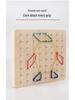 Kids' Creative Geometric Puzzle Nail Board - Rubber Band & Wooden Toy for Early Learning and Thinking Development