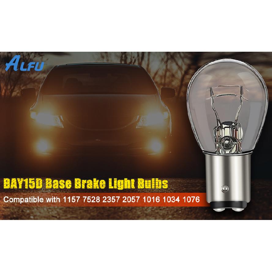10PCS 12V 1157 Bulb Brake Light Bulbs Flat Feet Twin Filament Turn Signal Bulb Replacement For Marker Tail Running Parking Bulbs 7
