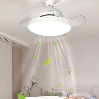 Ventilateur de plafond LED d'été avec télécommande et lumière Économiseur d'espace Souffleur silencieux Rétractable pour Porches Garages