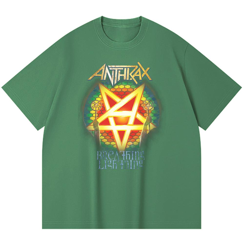 230 Gsm 100% Bomuld Heavy Metal T-shirt Rockband Populær Musik Print Unisex Tung Bomuld T-shirt