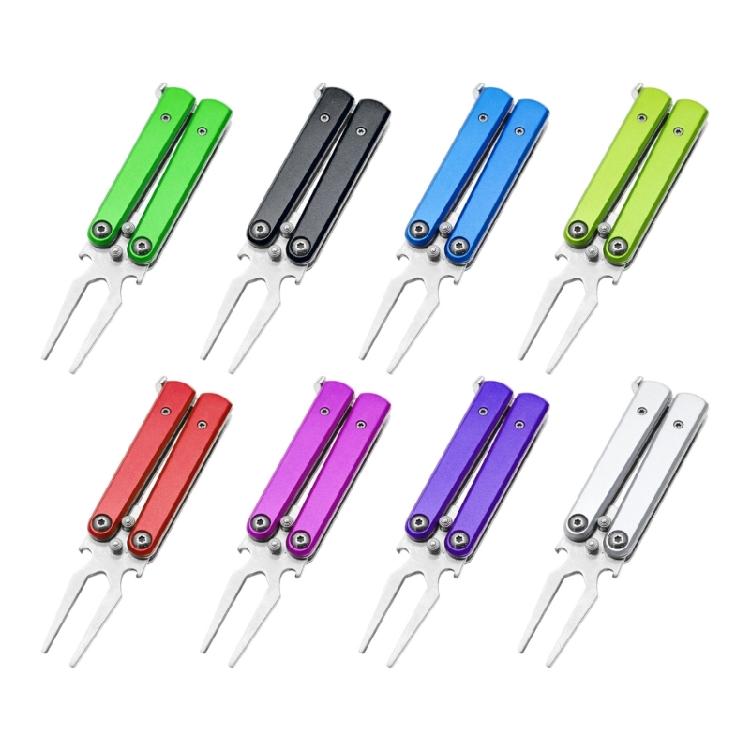 Golf Divot Repair Tool Grooves Cleaner Golf Fork Lawn Maintenance Repair Tool Foldable Pitchforks Turf Tool Enduring