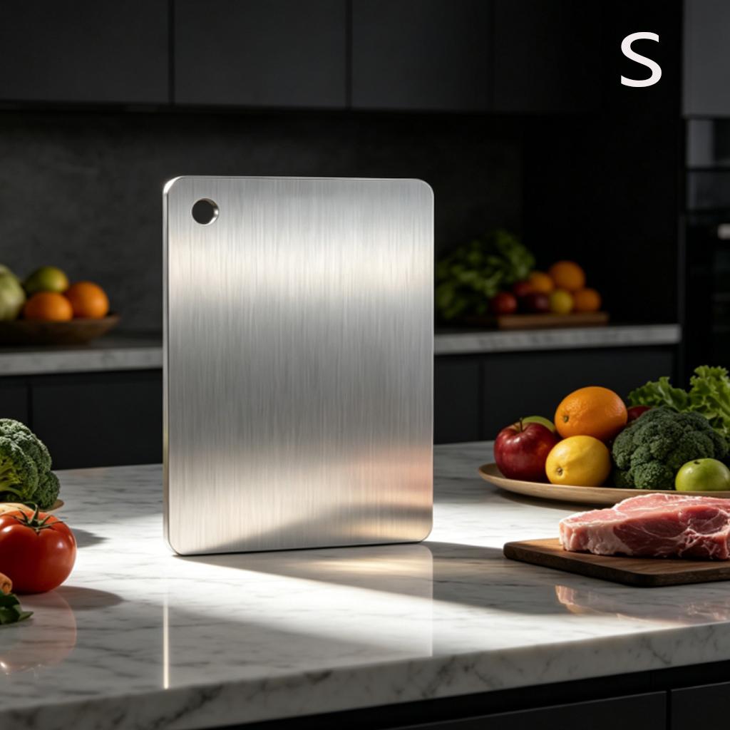 304 Stainless Steel Cutting Board Household Kitchen Food Double-Sided Cutting Board for Cutting Fruit Vegetable Chopping Board