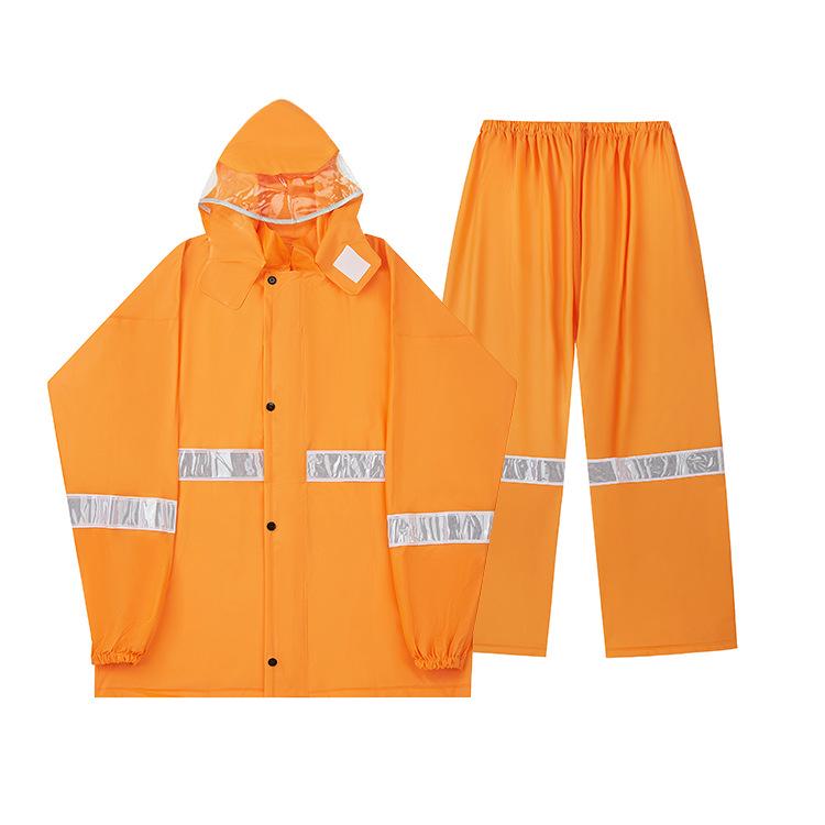 Qianan Reflective Raincoat & Pants Set for Adult Motorcycle and Bicycle Riders