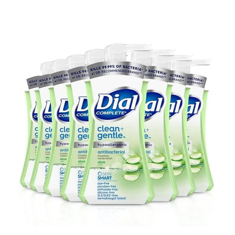 Мыло для рук Dial 221 мл, 8 шт., Алоэ Вера, Dial Complete Clean + Нежное антибактериальное пенящееся мыло для рук