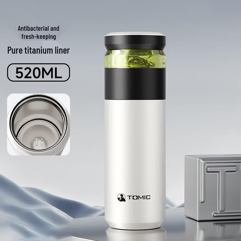 TOMIC Pure Titanium Tea Separation Insulated Cup