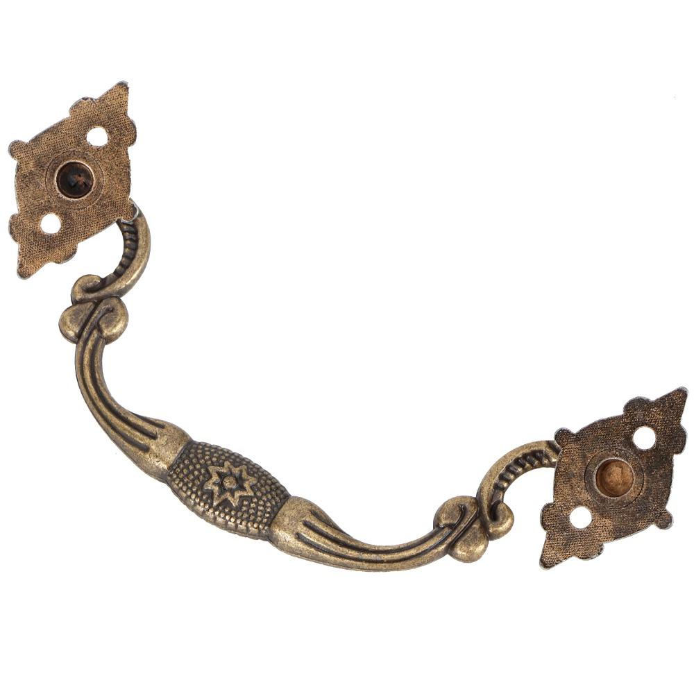 10PCS 9.6*3.7CM Antique Bail Pull Handle Easy Cabinet Handle Vintage Drawer Handle Wooden Drawer