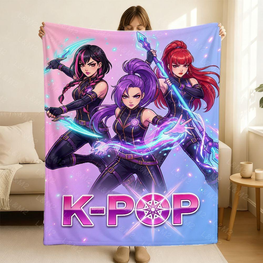K-Pop merginų grupės margintas flanelinis pledas, minkštas šiltas užtiesalas sofai, lovai, sofos dekorui, modernus namų dekoras visiems sezonams,