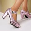 Kleid Mary Jane Schuhe für Damen 2025 Elegante Plateaupumps Absätze mit Riemen Leder Größe 32-48 Hochzeit Tanz Beliebtes Schuhwerk