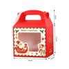 5pcs Clear Window Christmas Gift Box Christmas Gift Wrapping Box  For Christmas Parties Gift