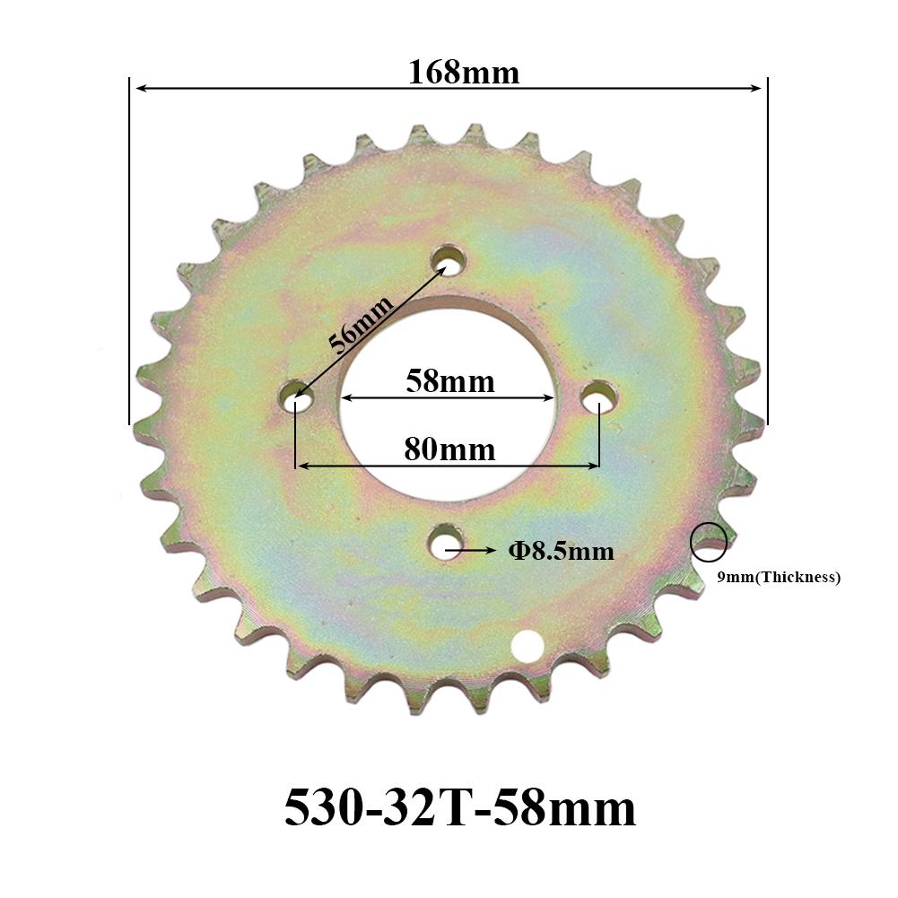 530 Kette 32Z/35Z/37Z/38Z/40Z Zähne 37mm 38mm 45mm Hinterradritzel Für ATV Quad Pit Dirt Bike Buggy Go Kart Motorrad Motor Teile