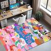 Peppa Pig Pattern Rug, Indoor/Outdoor Mat, for Picnic, Gameroom, Bedroom, Office, Living Room, Home Decor Carpet, Birthday Gift
