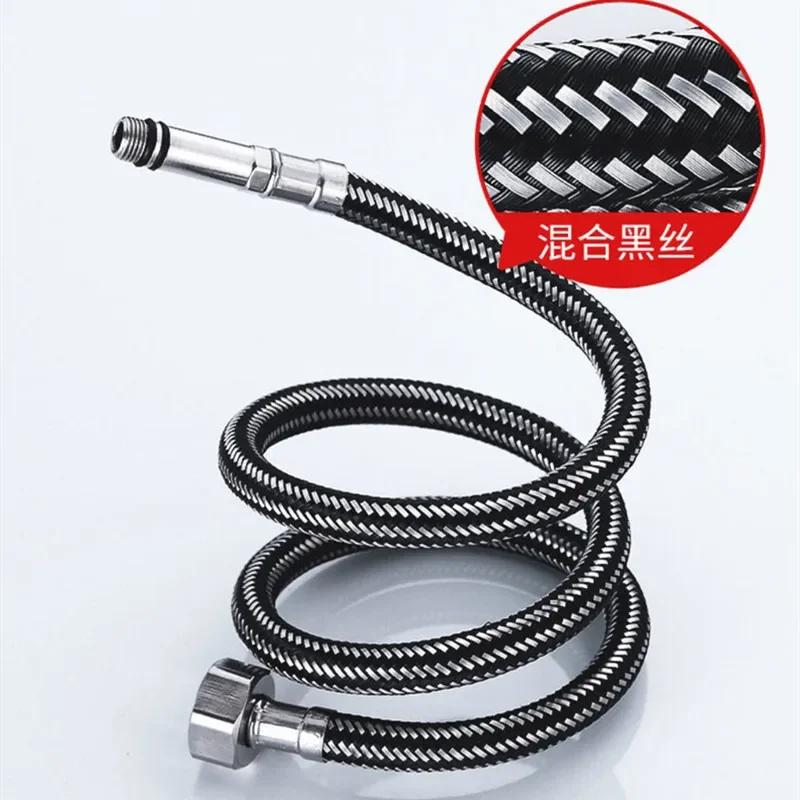 G1/2'' Edelstahl Nylon Geflochtener Schlauch Rohr Schlauch Silikon Sanitär Thermobeständig Wasserhahn Waschbecken Armatur Spüle Küche Badezimmer