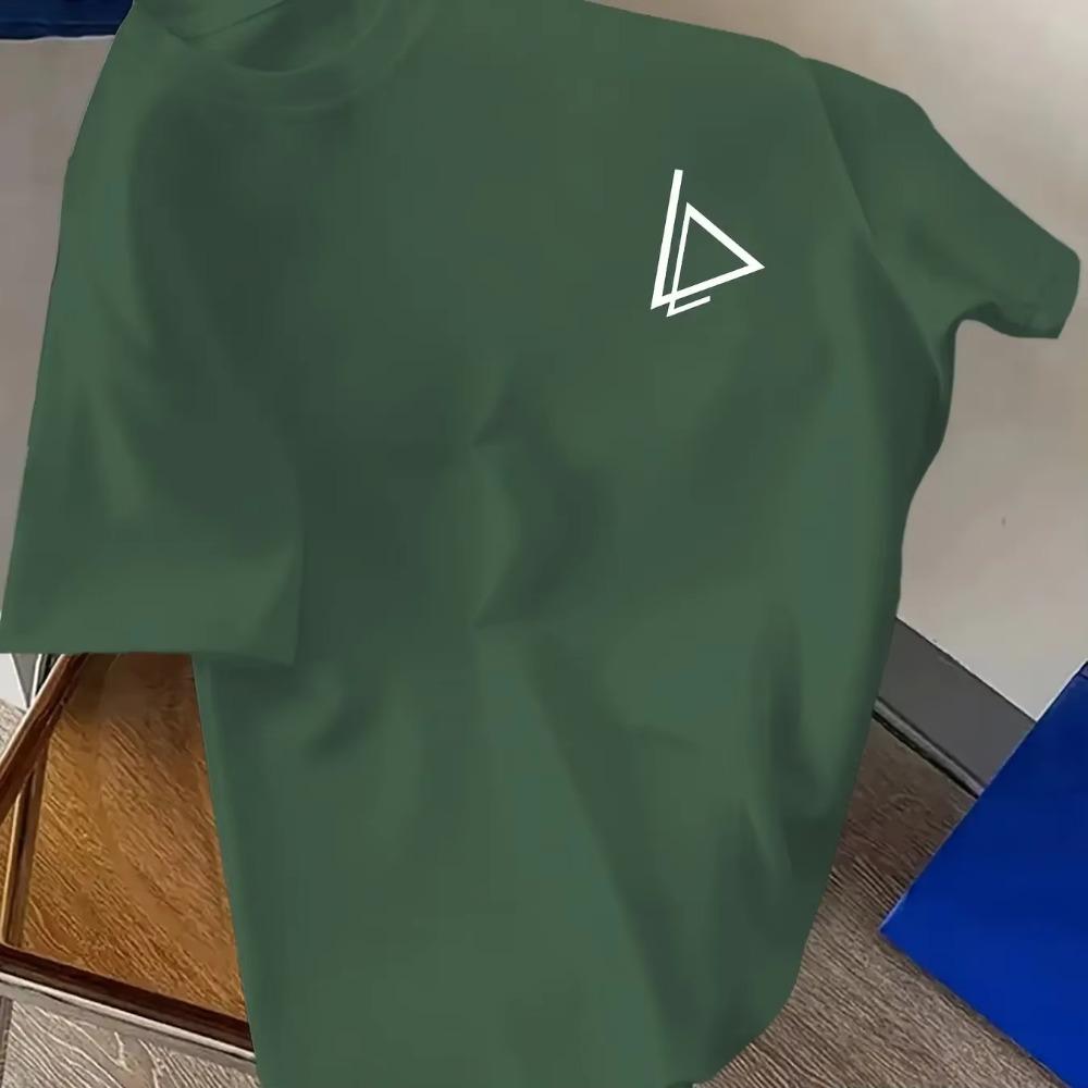 Męska letnia bawełniana 100% modna codzienna luźna duży rozmiar modny wzór nadruk sportowa okrągły dekolt krótki rękaw T-shirt top