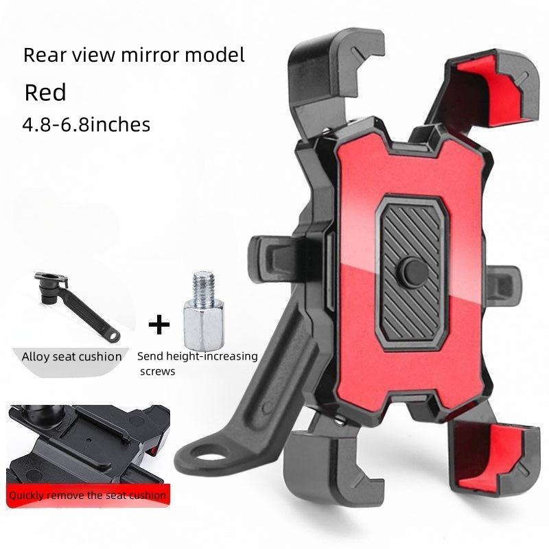 Phone Holder 360 Degree Rotating Mobile Phone Stand Shockproof Motorcycle Phone Mount Adjustable for 4.8-6.8 Inch Smart Phone