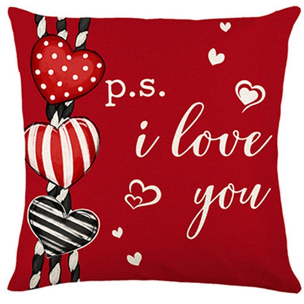 

Valentine s Day Gift Printed Pillowcase Nordic Home Decor Pillowcase Bedroom Living Room Decorative Polyester Cushion Cover 16x16Inch