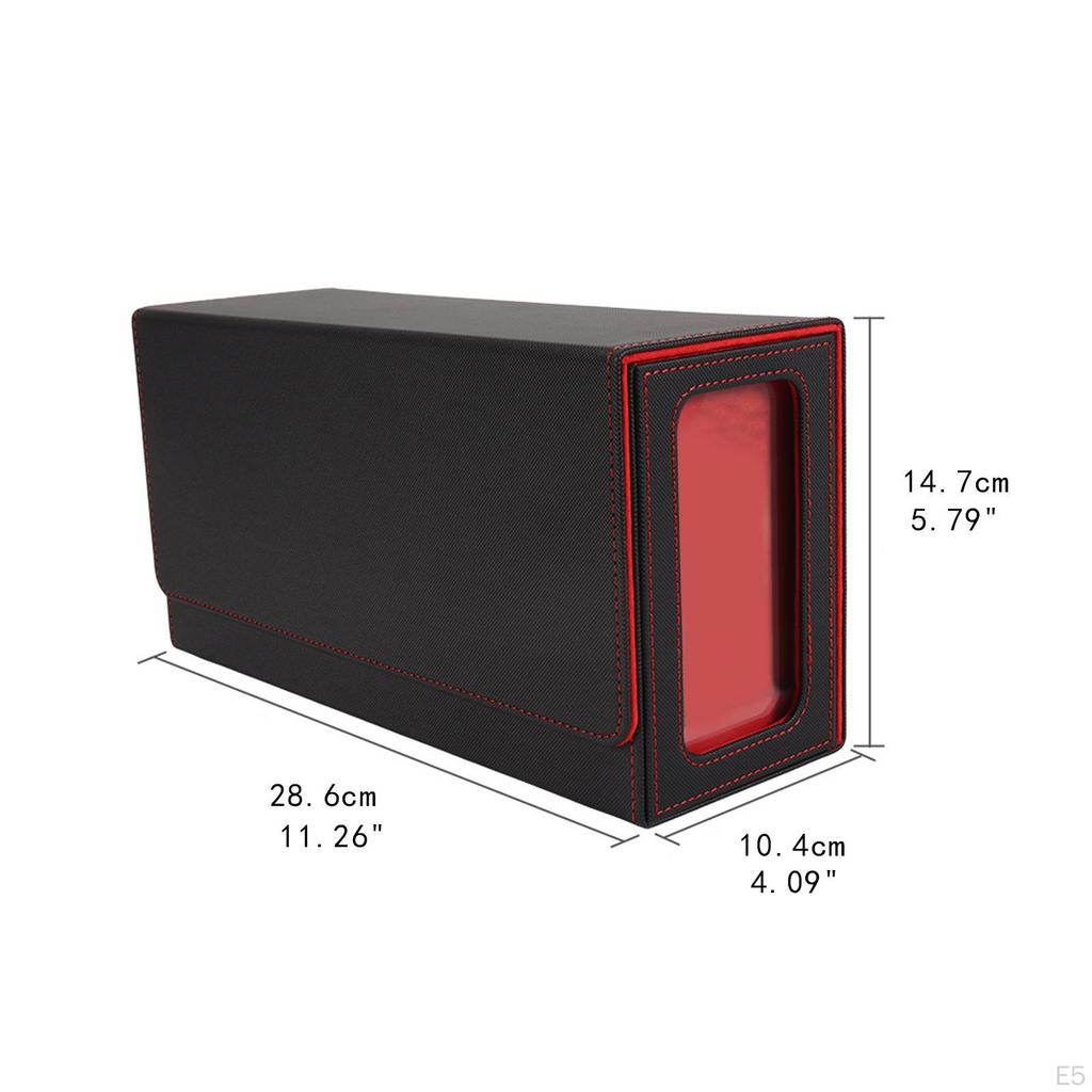 Card Deck Box Fits 40Pcs Gaming Cards 28x10x14cm Lightweight for Trading Waterproof