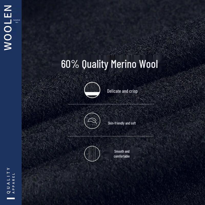 Luomeng Men's Business Wool Blend Overcoat