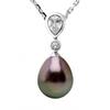 Collier - PEARLS &amp; COLORS - Pearls &amp; Colors - Perle de culture de Tahiti 8-9 mm - Argent 925 - Qualité A+