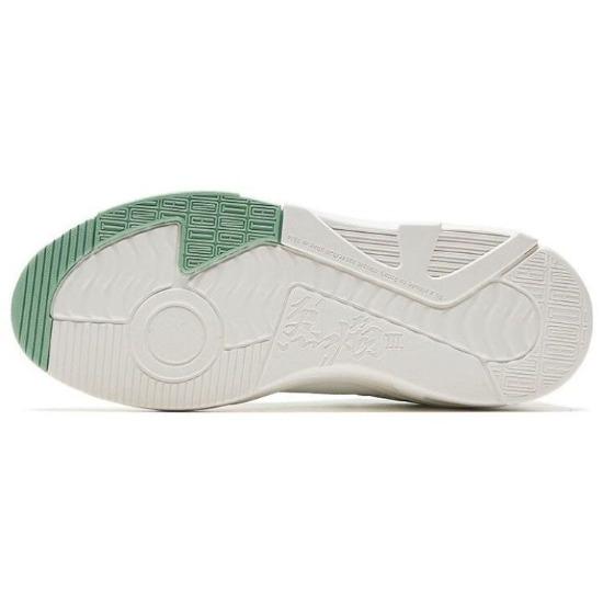 Anta Flame 3.0 Slip Resistant Durable Low Top Skate Shoes Women Skate Shoes White Green 122338088-4