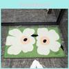 Mat Plush Floor With Cartoon Flower Print Design For Bedroom And Bathroom Use