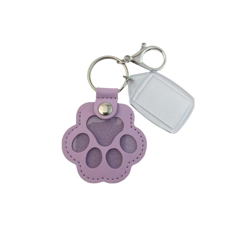 Leather Pet Fur Keepsake Keychain: Cute Cat & Dog Hair Bag Charm Ornament