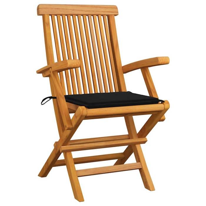 VidaXL Lot de 4 Chaises de Jardin avec Coussins, Sièges de Terrasse, Chaises de Salle à Manger, Meubles de Patio Extérieur, 3065624