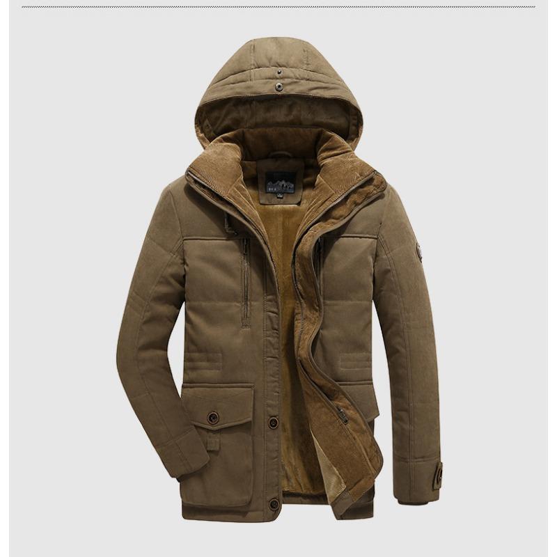 

Winter Men s Cotton-padded Coat, Outdoor Thickened Velvet, Cold-proof and Warm Casual Large-size Cotton-padded Jacket Trendy M