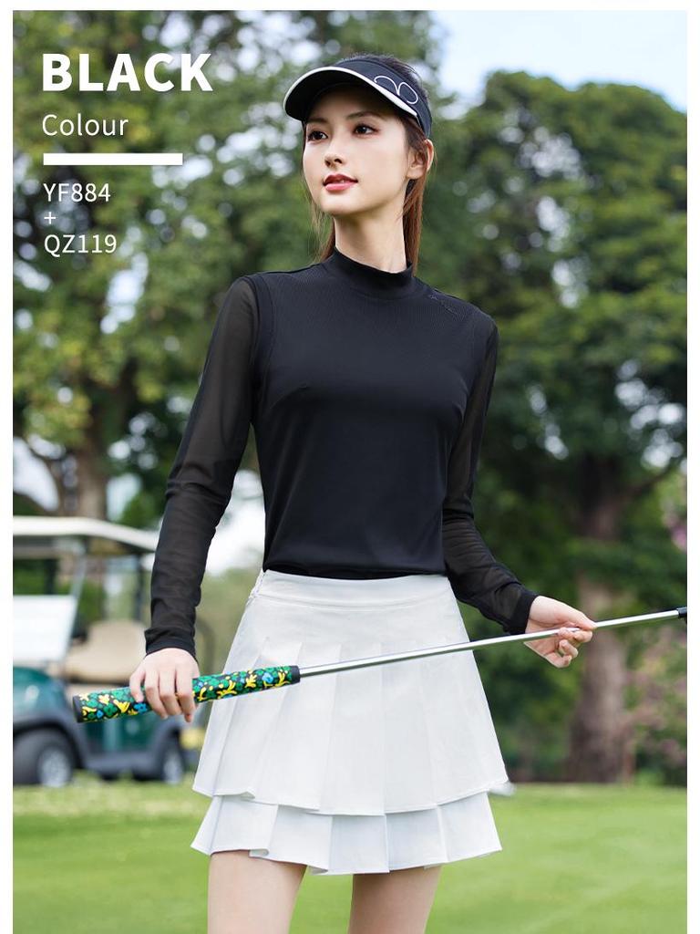 Women's 2026 Spring/Summer Golf Sportswear: Breathable Long Sleeve T-shirt & Top Two-Piece Set