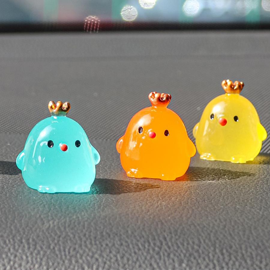 6PCS Driving Assistance Signs Luminous Chicken Safety Points Inside The Car ,Car Point Marking, Car Center Console Decoration