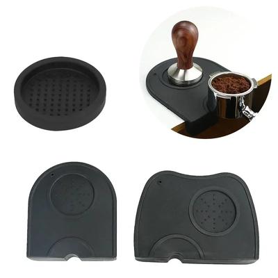 Coffee Powder Pad Non-Slip Silicone Tamping Station Espresso Mat for Home Cafe Barista Tools Black Accessories Kitchen Supplies