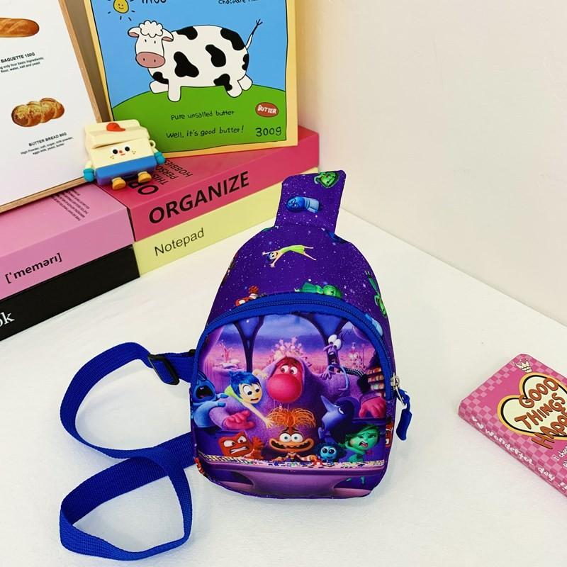 Inside Out Print Childrens Cartoon Small Chest Bag With Polyester Material For Kindergarten Kids