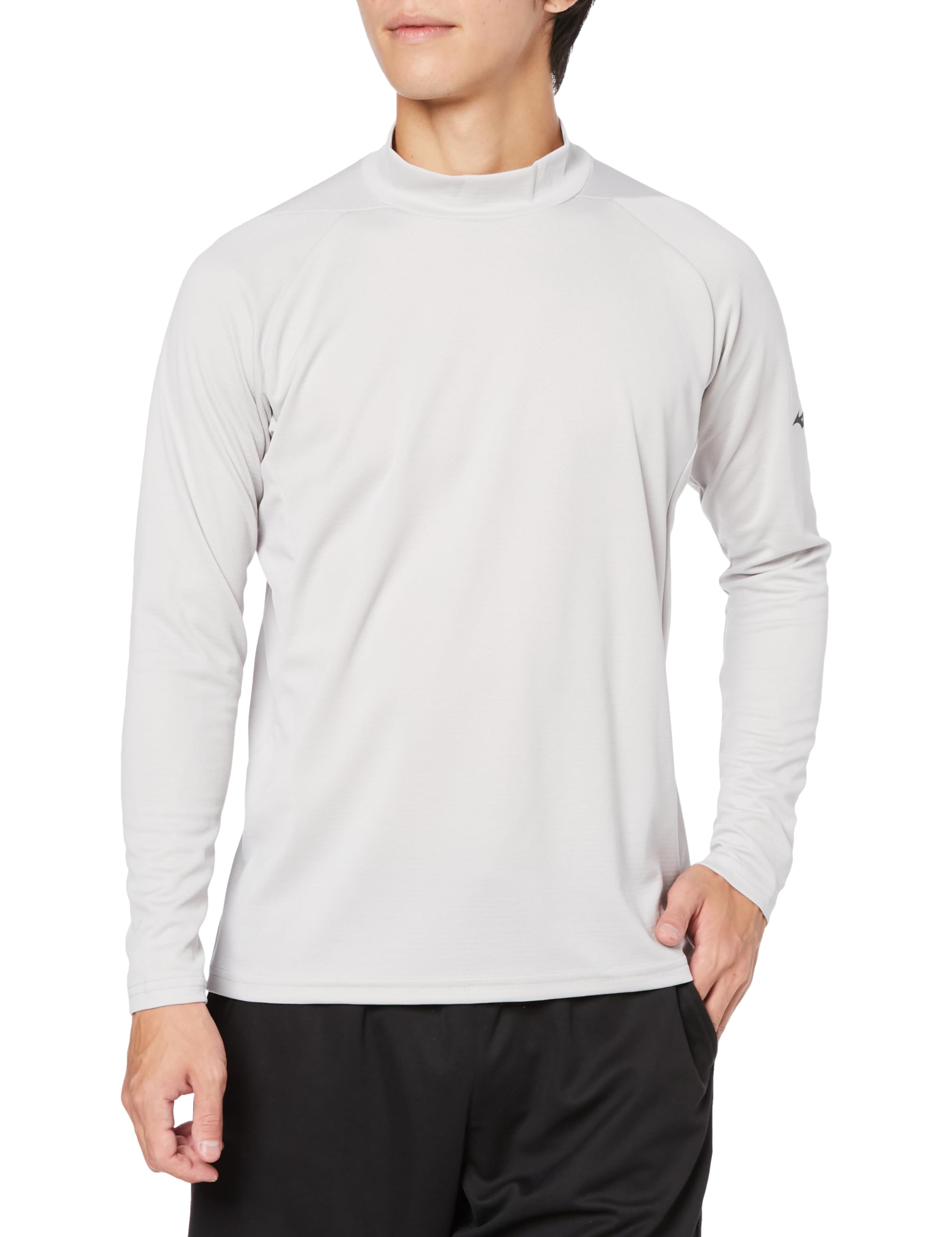 

Mizuno Breath Thermo High Neck Training Long and Size XL Shirt, Sleeve, Moisture-Wicking Heat-Generating, Men s Gray, (Product Code 32MAA544) серый