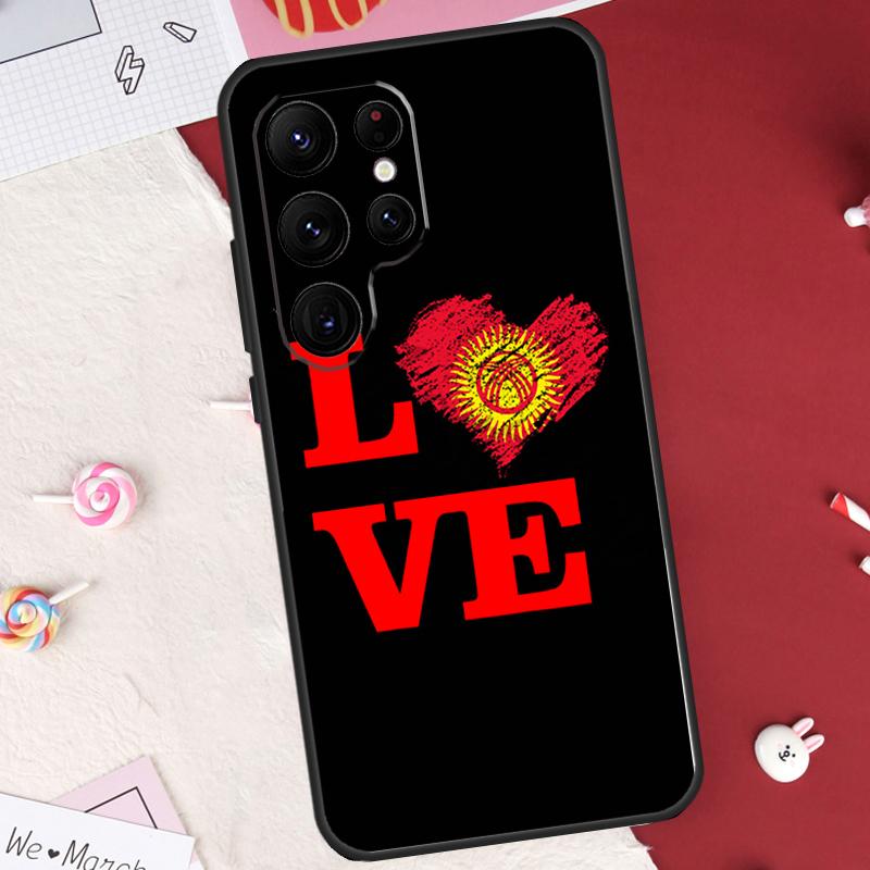 Kyrgyzstan Flag Case For Samsung Galaxy S25 FE S23 FE S20 S21 S22 S24 S25 S26 Ultra S10 S25 Plus Cover Shell