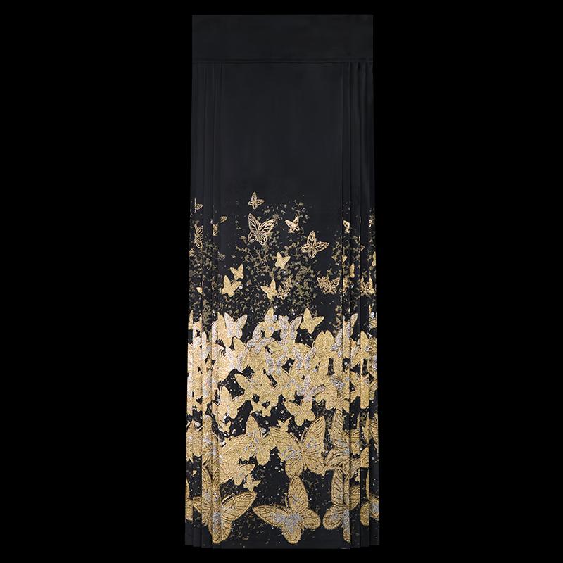 HECO Fudie New Chinese Style Brocade Jacquard Mamian Skirt Hanfu