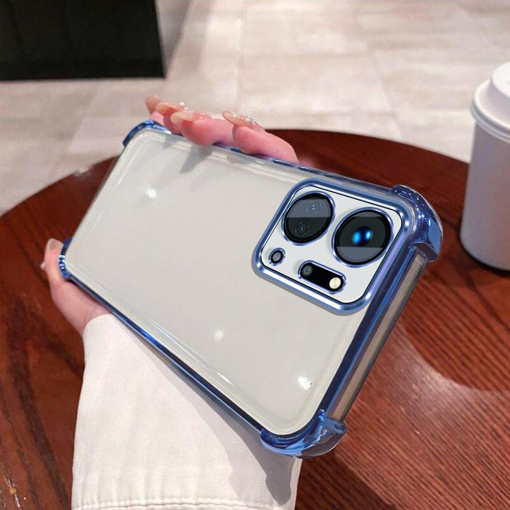Case for HONOR X7a Electroplated Color Border Clear Phone Casing Cover