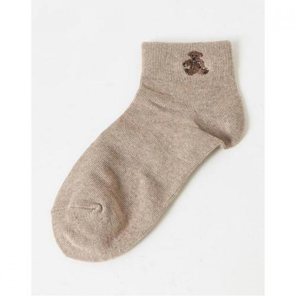 Daks Cotton Blend Daks Bear Embroidery Mid Length 3 Pair Set