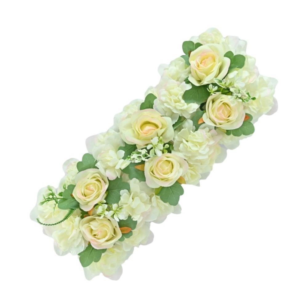 54X23CM Size Artificial Rose Strip Simulation Flowers Strip Flower Design Wedding Scene Decoration Rose Arrangement