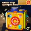 6 in 1 Baby Learning Activity Cube Busy Board Montessori Sensory Toys with Music & Lights for Boy Girl Toddler Educational Toys