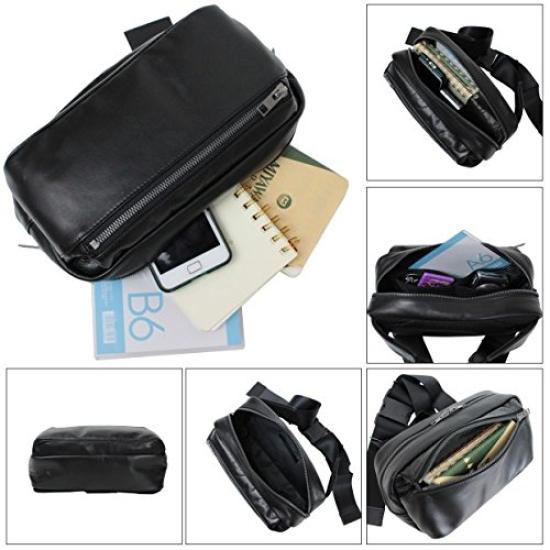 LUGGAGELABEL Element Waist Bag Black (Luggage Label) (10) 021-01259