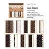 Yellowed Lace Sticker Pack: Large Lace Journal DIY Decorative Borders (6 Types)