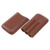 Cigarette Case Leather 3pcs Capacity Portable Cigar Storage Box with   for Outdoor