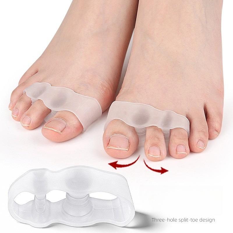 1PAIR Thumb Valgus Toe Brace Silicone Toe Splitter Big Toe Splitter Wearable Shoe Toe Splitter