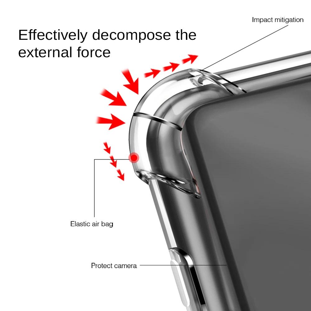TPU Transparent Phone Shockproof Case for ZTE Nubia Z60S Pro Protective Cover Fundas Capa Coque