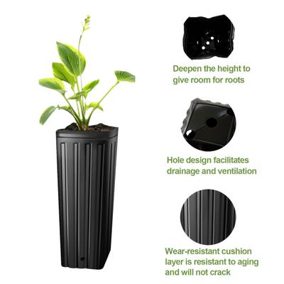 Vasi da vivaio per piante profonde da 10 pezzi con fori di drenaggio alto tasso di sopravvivenza anti-cracking germinazione dei fiori vaso da vivaio accessori da giardino
