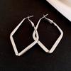 European and American simple rhombus hollow earrings light luxury earrings personalized earrings